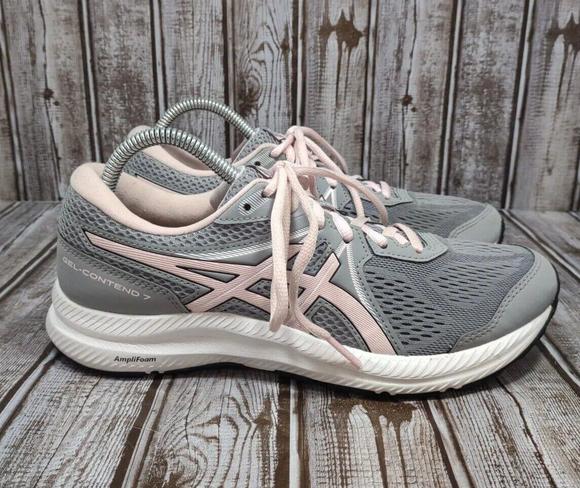 Asics Gel Contend 7 Women's Size 9 Running Shoes Gray Pink 1012A911 - Picture 4 of 9